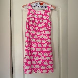 Lilly Pulitzer hot pink elephant dress